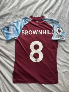 Burnley FC Josh Brownhill 21/22 Poppy Shirt Home for sale on Ebay