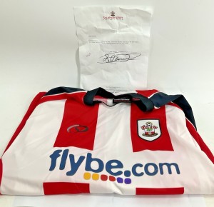 Southampton FC 2008 SIGNED SHIRT STERN JOHN with Confirmation Letter for sale on Ebay