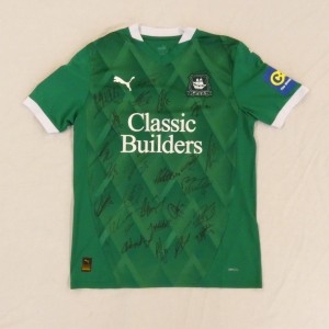 Plymouth Argyle Team Signed Shirt 2024-25 Season Adam Randell Home Kit for sale on Ebay