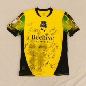 Plymouth Argyle Team Signed Shirt 2024-25 Season Adam Randell 3rd Kit for sale on Ebay