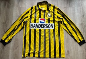 SWFC Signed Long Sleeved Yellow and Black SWFC Away Shirt (1992-1993).  for sale on Ebay