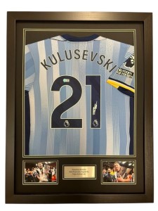 Dejan Kulusevski Tottenham Signed Shirt Framed *RARE* PROOF OF SIGNING for sale on Ebay