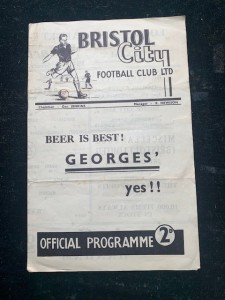BRISTOL CITY FOOTBAL v WATFORD PROGRAMME 1940's for sale on Ebay
