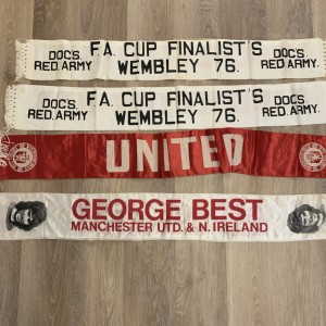 Manchester united Vintage Scarves - 4 Scarves from the 1970s - United & Best for sale on Ebay