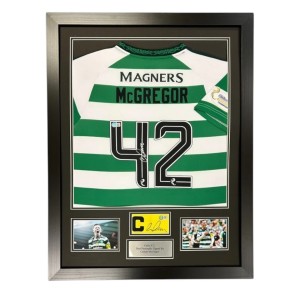 Callum McGregor Signed Shirt & Captains Armband Framed – Celtic 24/25 Home Wide for sale on Ebay