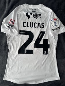 Match Worn Sam Clucas Lincoln City Shirt Unwashed  for sale on Ebay