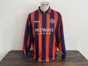 Rangers MATCH WORN Player Shirt 1993/1994 Long Sleeve Vintage Football Retro for sale on Ebay