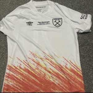 West Ham United Football Final Prague T-shirt 2023 Signed BOWDEN for sale on Ebay