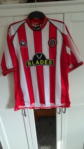 Sheffield United Le Coq 1999/2000 Home shirt - Size L (42/44) for sale on Ebay