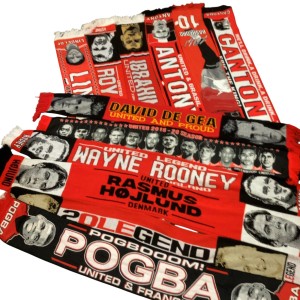 MAN UNITED Football Scarves Legends Collection Including Rooney Pogba for sale on Ebay