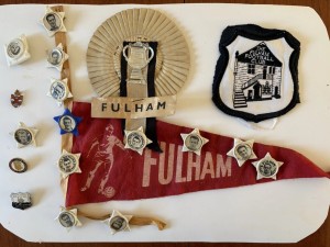 Fulham FC Vintage Pin Badges And Rosette for sale on Ebay