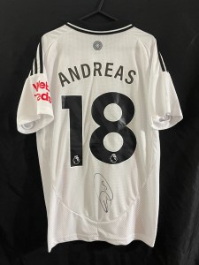 Andreas Pereira Fulham FC 2024 25 Home Signed Shirt for sale on Ebay