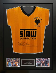 FRAMED STEVE BULL SIGNED WOLVERHAMPTON WANDERERS FOOTBALL SHIRT PROOF COA WOLVES for sale on Ebay