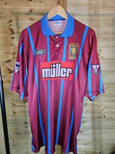 Rare Match Issue Aston Villa 1993/1995 #14 Home Shirt XL ASICS for sale on Ebay