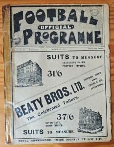 Everton v Derby County football programme - 21 March 1913 for sale on Ebay