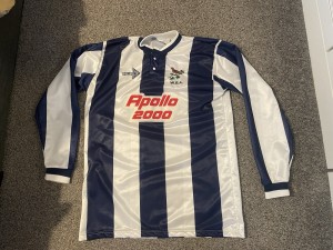 West Bromwich Albion Vintage Long Sleeve Home Shirt. 1989-90. Great Condition. L for sale on Ebay