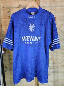 Rare Original Rangers 1994/1996 Home Shirt LARGE ADIDAS VGC for sale on Ebay