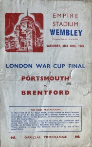 1942 WAR CUP FINAL-PORTSMOUTH v BRENTFORD. Football Programme for sale on Ebay