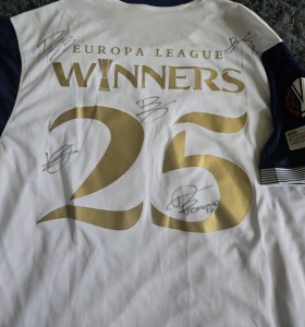 Genuine Hand Signed Tottenham Hotspur Shirt, Europa League Winners 2025 for sale on Ebay