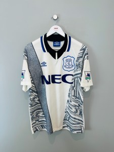 EVERTON 1994/95 AWAY SHIRT (size M)  UMBRO ORIGINAL VINTAGE FOOTBALL SHIRT for sale on Ebay