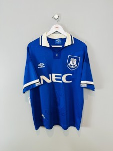 EVERTON 1993/95 HOME SHIRT (size L)  UMBRO ORIGINAL VINTAGE FOOTBALL SHIRT for sale on Ebay