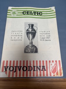 VOJVODINA v CELTIC 1967 EUROPEAN CUP for sale on Ebay