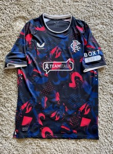 Rangers 24/25 Third Shirt Champions League Qualifier Dessers 9 Match Issue Shirt for sale on Ebay