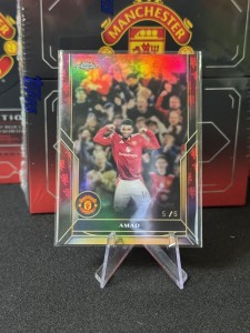 2024-25 Topps Chrome Manchester United Deluxe Amad Diallo 5/5 Card SSP  for sale on Ebay