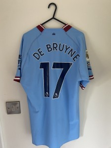 MATCH ISSUE/ Worn Manchester City Shirt De Bruyne Home 22/23 Premier League  for sale on Ebay