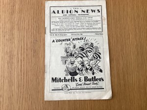 Vintage Programme West Bromwich Albion res v Chesterfield res 9th Feb 1952 for sale on Ebay