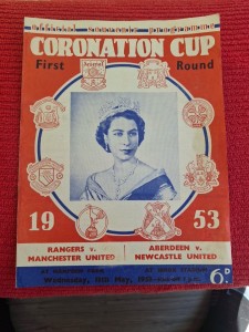 Rangers v Manchester Utd / Aberdeen v Newcastle Utd programme.  13/5/1953 for sale on Ebay
