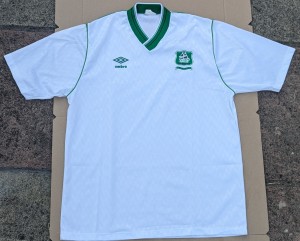 Plymouth Argyle away shirt 1987 - 89 Large mens NO SPONSOR for sale on Ebay