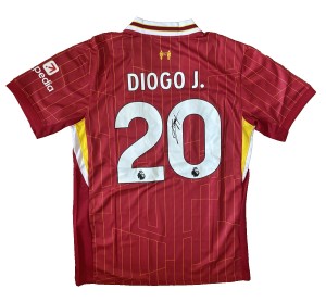 DIOGO JOTA Hand Signed 2024/25 HOME FC Liverpool Shirt FOOTBALL Legend RARE*COA for sale on Ebay