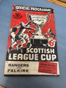 RANGERS v FALKIRK 1947 SCOTTISH LEAGUE CUP SEMI FINAL for sale on Ebay