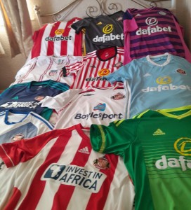 Joblot Bundle of 11 x SAFC Sunderland Football Tops Large size  all different for sale on Ebay