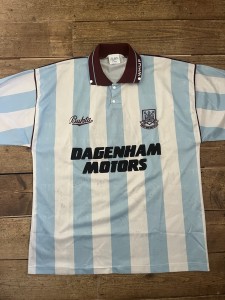 West Ham Match Worn Shirt Steve Potts 1992 for sale on Ebay