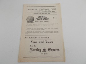 Burnley  v  Stoke City  45/46  FA Cup for sale on Ebay