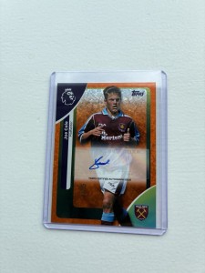 Joe Cole Autographed Orange Sparkled  Topps Premier League West Ham United  1/25 for sale on Ebay