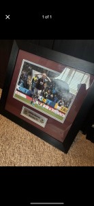 Signed Burnley Ashley Barnes Print In Frame for sale on Ebay