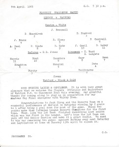 Hendon v Watford (Friendly) 1964/1965 - single sheet football programme for sale on Ebay