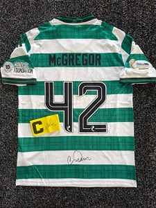 Genuine CALLUM McGREGOR Signed Celtic Shirt + Armband - Photo Proof for sale on Ebay