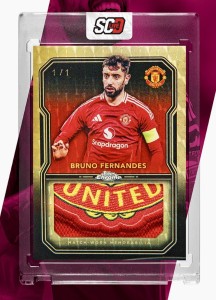 Topps Chrome Deluxe Manchester United - Bruno Fernandes - Club Crest Relic 1/1 for sale on Ebay