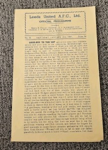 Leeds United V Blackpool 1946 for sale on Ebay