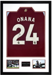 Amadou Onana Signed Aston Villa Shirt Premium Frame for sale on Ebay