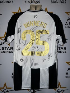 Newcastle HAND SIGNED Mens Winners Carabao Cup Shirt 2025 With COA! for sale on Ebay