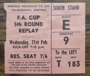 FA CUP 5TH ROUND REPLAY TICKET 1962 MANCHESTER UNITED v SHEFFIELD WEDNESDAY for sale on Ebay