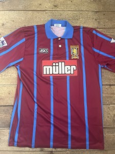 Aston Villa Match Worn Shirt 1990s for sale on Ebay
