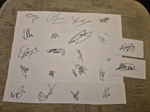 22 Signed Lincoln City Football White Index Cards 2025/26 for sale on Ebay