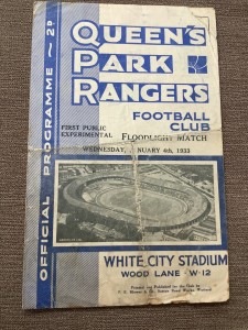 4 January 1933 Queens Park Rangers QPR Reds v Whites First Floodlight Game for sale on Ebay