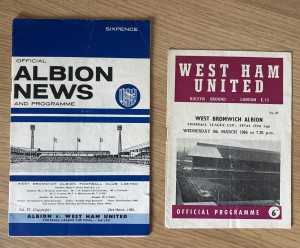 West Ham United v West Bromwich Albion 1966 League Cup Final Both Legs for sale on Ebay